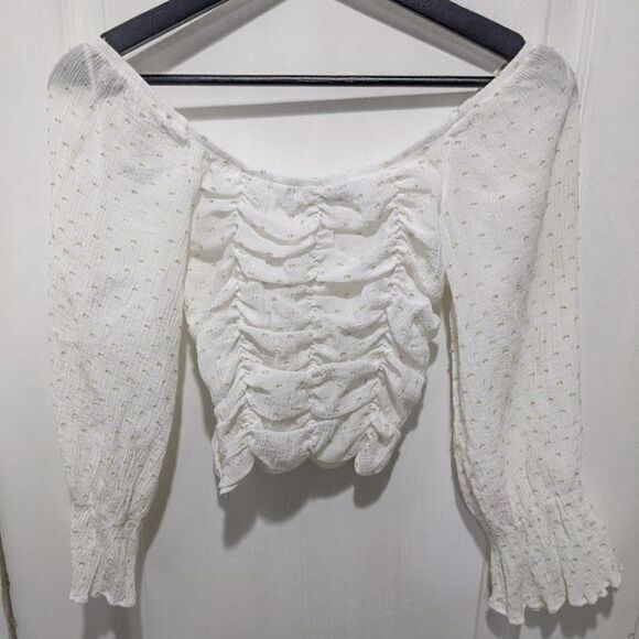 Zara | Crop top with Dotted Mesh - Picture 4 of 10